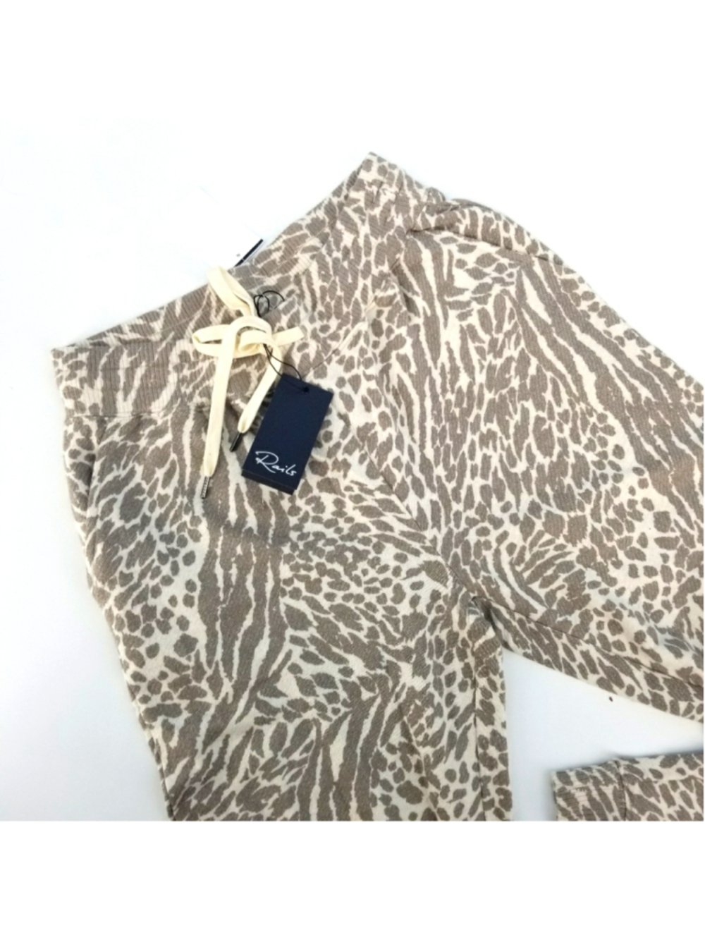 Rails Oakland Lounge Pants Animal Print Joggers Medium NWT Soft Terry